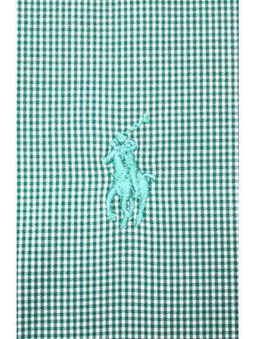 POLO RALPH LAUREN REGULAR FIT SHIRT 100% COTTON GREEN GINGHAM Sz 16 | LARGE, L